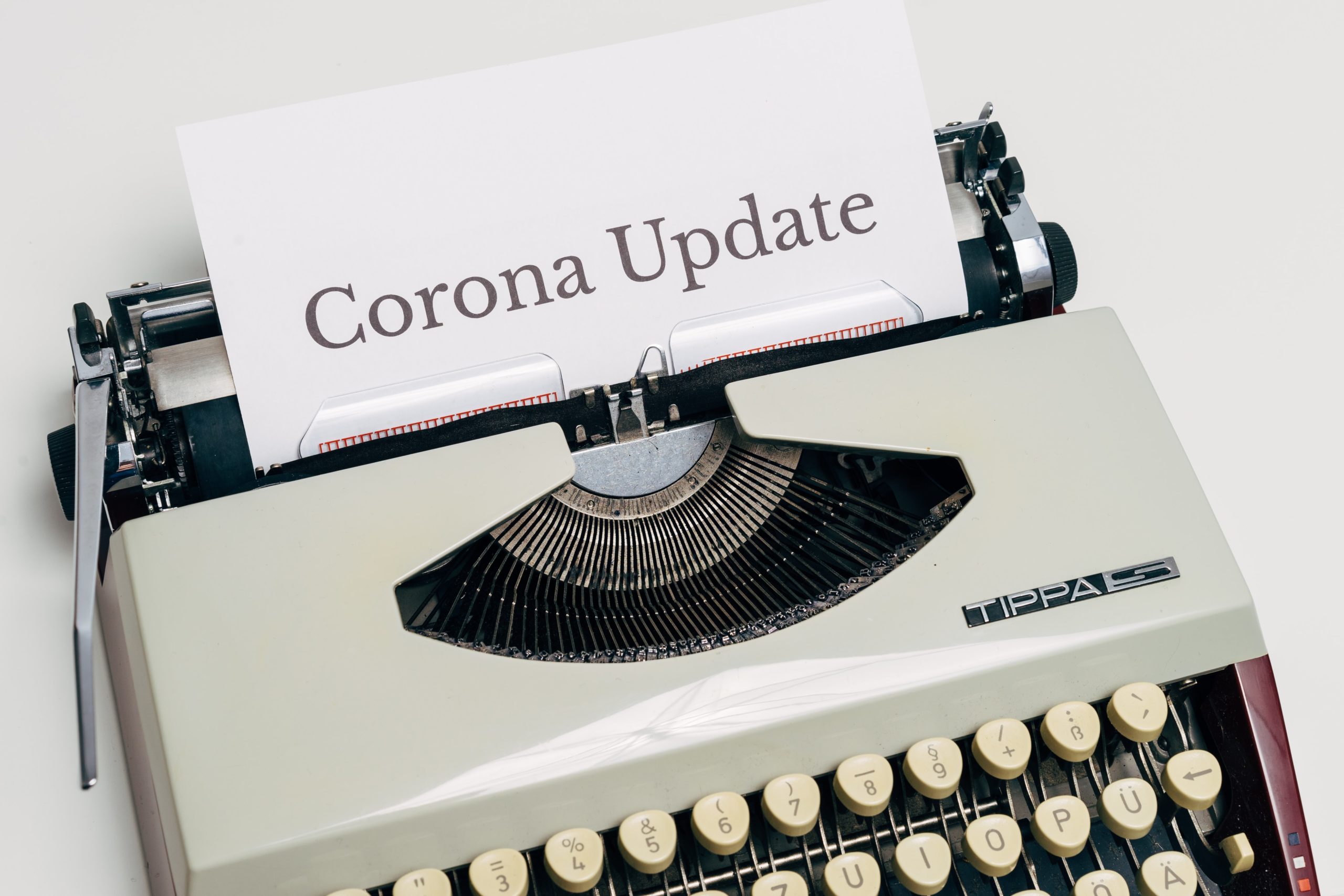 afbeelding typemachine Corona update